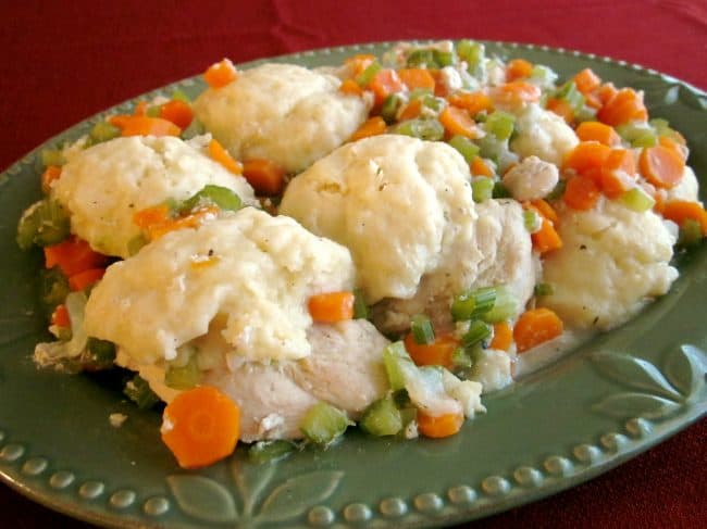 Chicken & Dumplings on platter