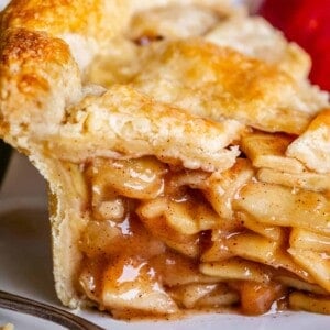 best apple pie recipe in the world, sliced on a plate