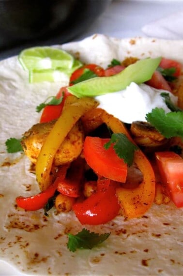 Roasted Chickpea Fajitas from The Food Charlatan