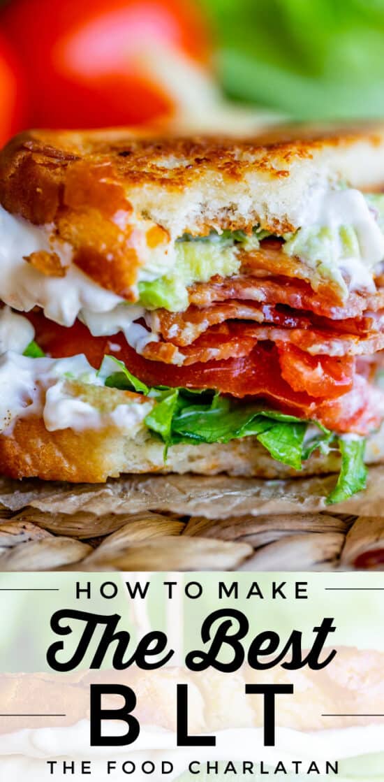 BLT sandwich with a bite taken out