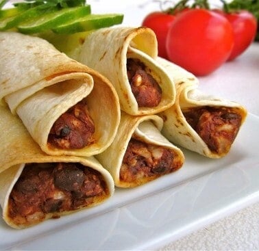 Baked Black Bean Taquitos from TheFoodCharlatan.com