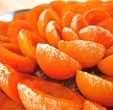 Almond Apricot Tart with Whipped Cream from TheFoodCharlatan.com