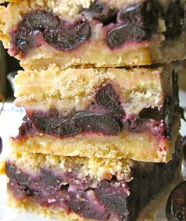 Cherry Pie Crumble Bars from TheFoodCharlatan.com