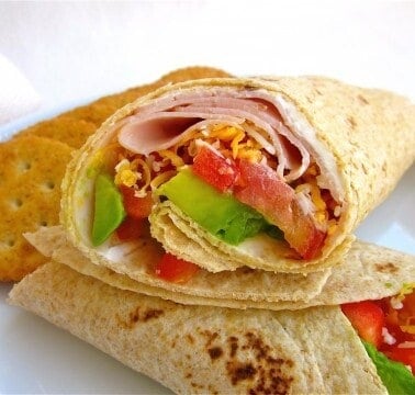 Quick Lunch Wraps with Cream Cheese and Avocado from The Food Charlatan