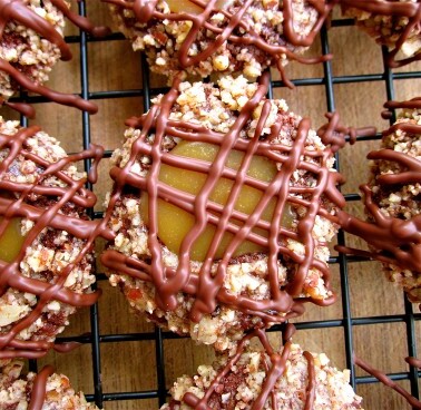 Caramel Pecan Thumbprint Cookies from TheFoodCharlatan.com
