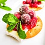 Sparkling Cranberry Brie Bites from The Food Charlatan
