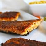 Moroccan Spiced Salmon with Sriracha Yogurt Sauce from TheFoodCharlatan.com