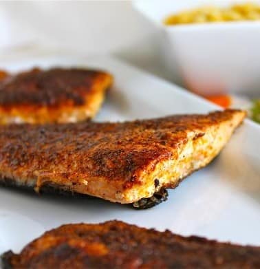 Moroccan Spiced Salmon with Sriracha Yogurt Sauce from TheFoodCharlatan.com