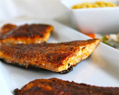 Moroccan Spiced Salmon with Sriracha Yogurt Sauce from TheFoodCharlatan.com