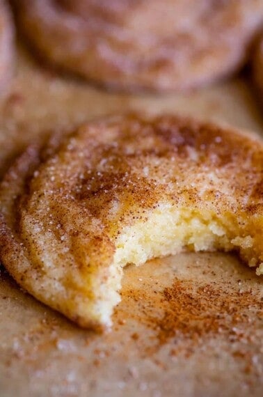 best snickerdoodle recipe with a bite taken out