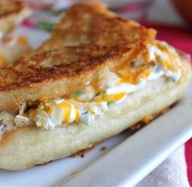 Jalapeño Popper Grilled Cheese Sandwiches from TheFoodCharlatan.com