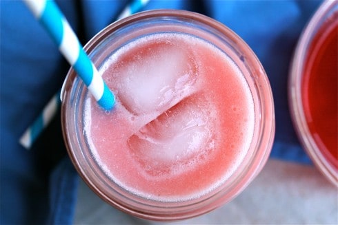 Strawberry Rhubarb Italian Creme Sodas from The Food Charlatan
