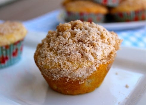 Rhubarb Cream Cheese Muffins from The Food Charlatan