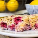 Lemon Raspberry Baked Oatmeal from TheFoodCharlatan.com