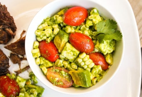 Grilled Corn, Tomato, and Mozzarella Salad from TheFoodCharlatan.com