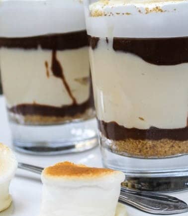 No Bake S'mores Cheesecakes from TheFoodCharlatan.com