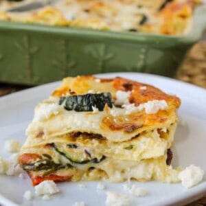 Poblano, Corn, and Zucchini Lasagna from TheFoodCharlatan.com