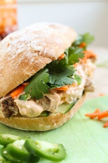 Leftover Turkey Asian Sandwich (Turkey Banh Mi) from The Food Charlatan