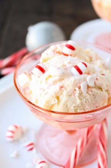 Very Vanilla Ice Cream with White Chocolate and Peppermint from The Food Charlatan
