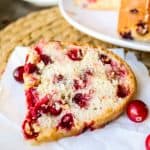 Cranberry Cake with Warm Vanilla Butter Sauce