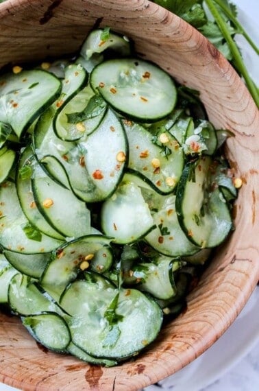 Cilantro-Lime Cucumber Salad from TheFoodCharlatan.com