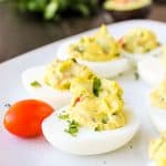 Deviled Guacamole Eggs from TheFoodCharlatan.com