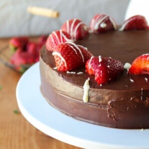 Strawberry Truffle Cake from The Food Charlatan