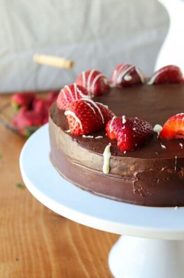 Strawberry Truffle Cake from The Food Charlatan
