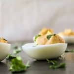 Sriracha Deviled Eggs from The Food Charlatan