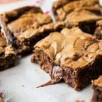 Nutella-Stuffed Browned Butter Blondies