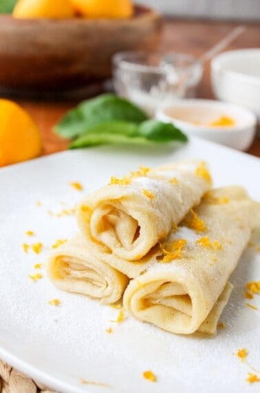 Meyer Lemon and Cardamom Crepes from TheFoodCharlatan.com
