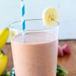 Strawberry Mango Protein Smoothie from The Food Charlatan
