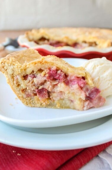 Rhubarb Custard Pie from The Food Charlatan