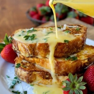 Savory Parmesan French Toast with Hollandaise Sauce from The Food Charlatan