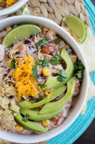 Cream Cheese Chicken Chili (Crockpot) from TheFoodCharlatan.com