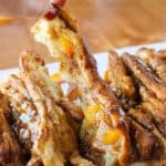 Peach Pull-Apart Bread with Caramel Sauce