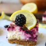 Blackberry Lemon Cheesecake Bars