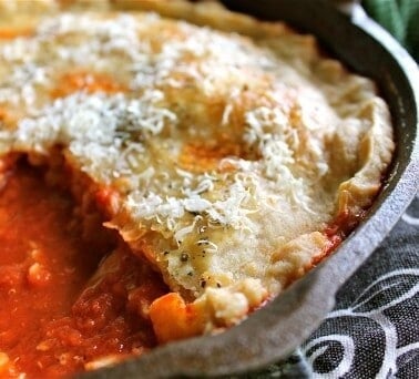 Chicken Parmesan Pot Pie from TheFoodCharlatan.com