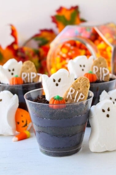Halloween Cheesecake Parfaits from TheFoodCharlatan.com