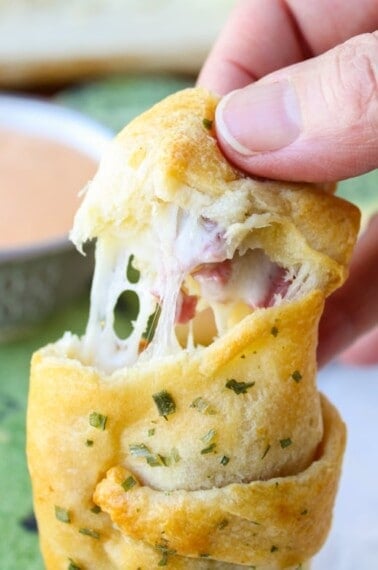 Reuben-Stuffed Crescent Rolls from The Food Charlatan