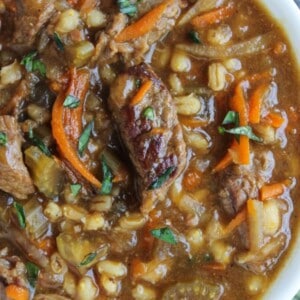 Beef Barley Soup from TheFoodCharlatan.com