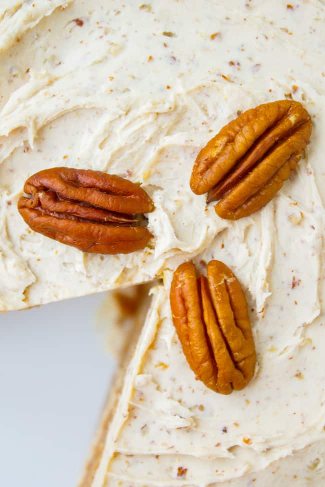 Cinnamon Cardamom Cake with Maple Pecan Frosting from The Food Charlatan