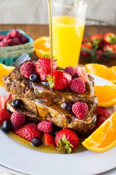 Cranberry Orange Walnut French Toast from The Food Charlatan