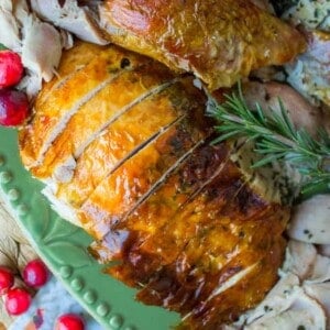 Sage Butter Roasted Turkey from The Food Charlatan