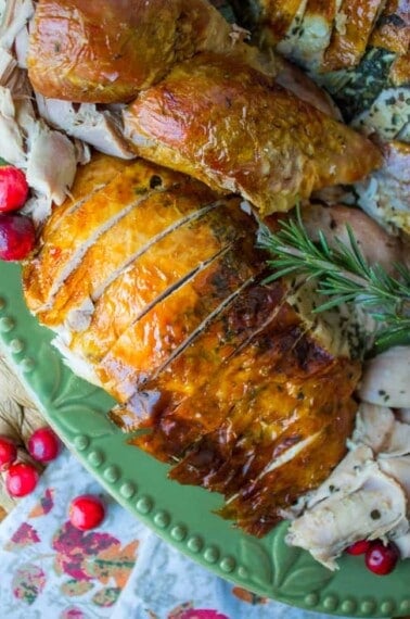 Sage Butter Roasted Turkey from The Food Charlatan