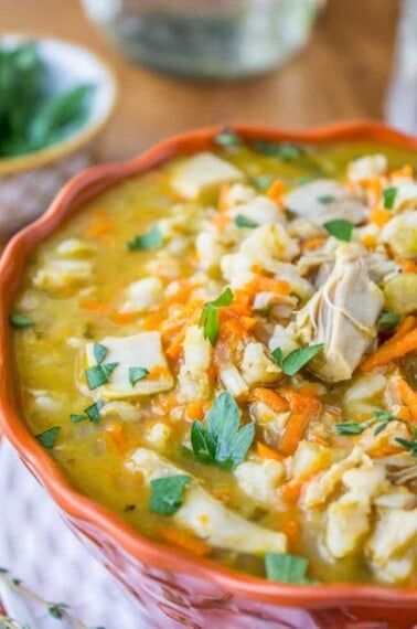 Slow Cooker Turkey Barley Soup from The Food Charlatan