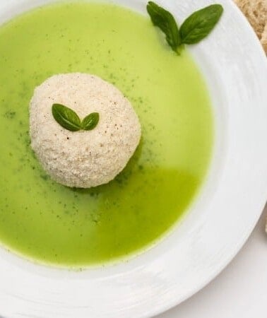 Parmesan Crusted Goat Cheese with Basil Oil from TheFoodCharlatan.com