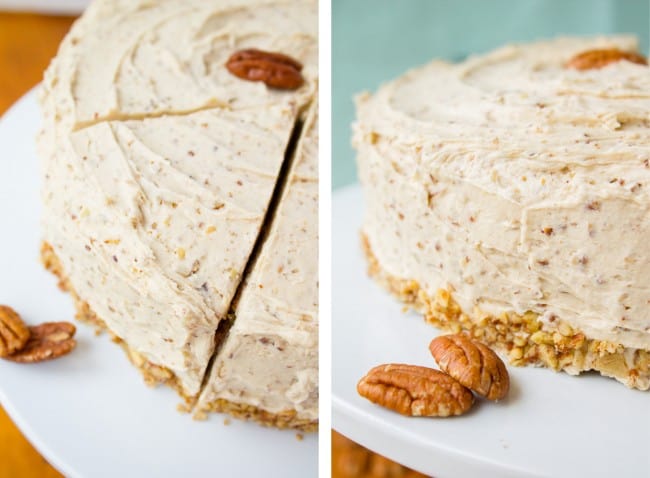 Cinnamon Cardamom Cake with Maple Pecan Frosting from The Food Charlatan
