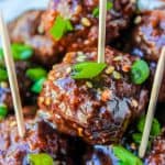 Slow Cooker Raspberry Balsamic Meatballs from The Food Charlatan