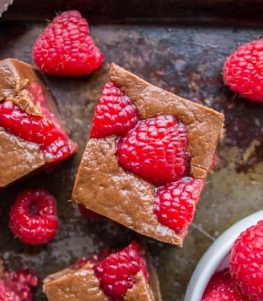 Nutella Fudge with Raspberries from The Food Charlatan